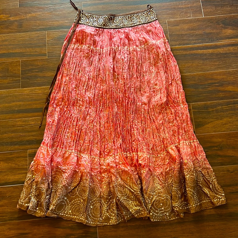 Express ombré sequin long skirt